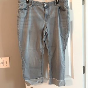 JJill light denim cropped jeans!